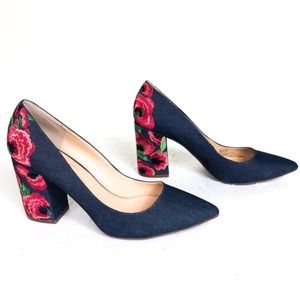 Jessica Simpson Floral Embroided Heels